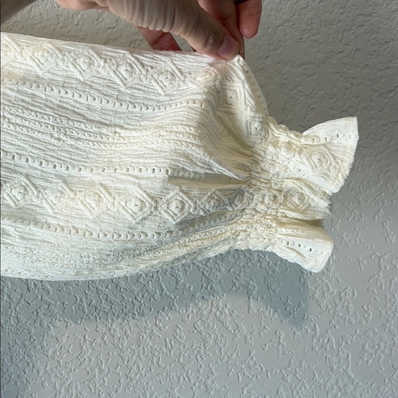 Frye Ivory Button-Accent peasant Blouse - Picture 3 of 7